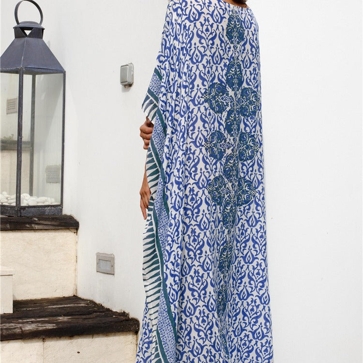 Dame Kaftan med kreative mønstre og elegant overdel Stilla