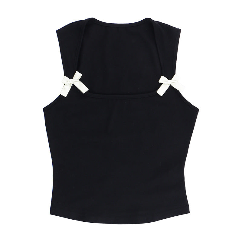 Damer Elegant Top med Sløjfe-Detalje Stilla