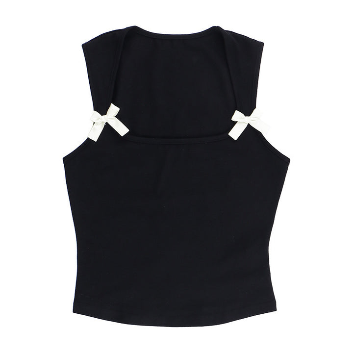 Damer Elegant Top med Sløjfe-Detalje Stilla