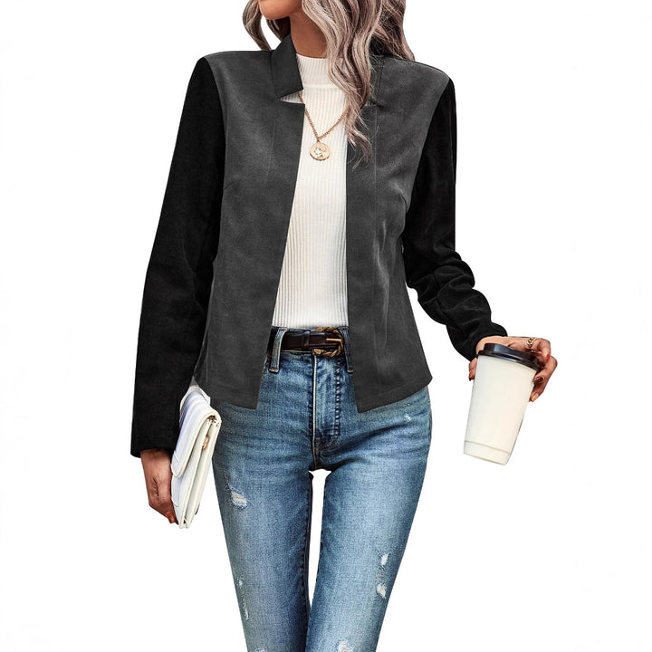 Damer elegant blazer jakke i fashionabelt design med stand-up krave Stilla