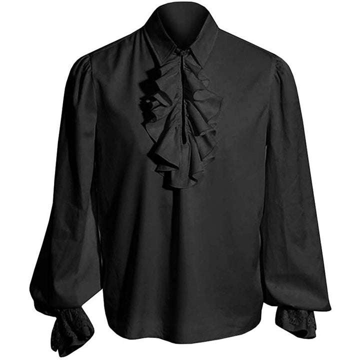 Dame elegant bluse med flæse detaljer og lange ærmer Stilla