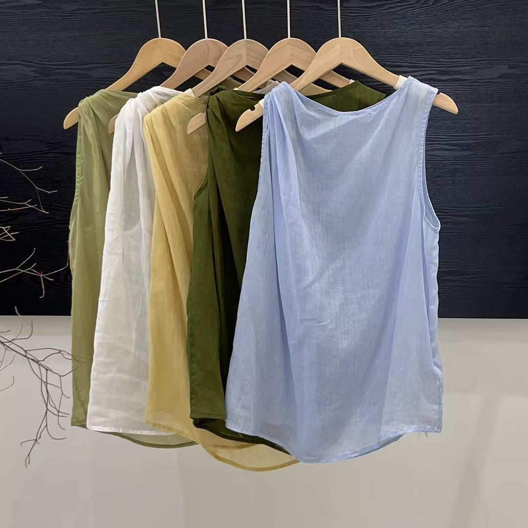Femme Elegante Asymmetrisk Tanktop Stilla