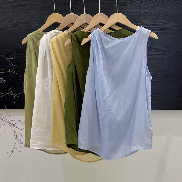 Femme Elegante Asymmetrisk Tanktop Stilla