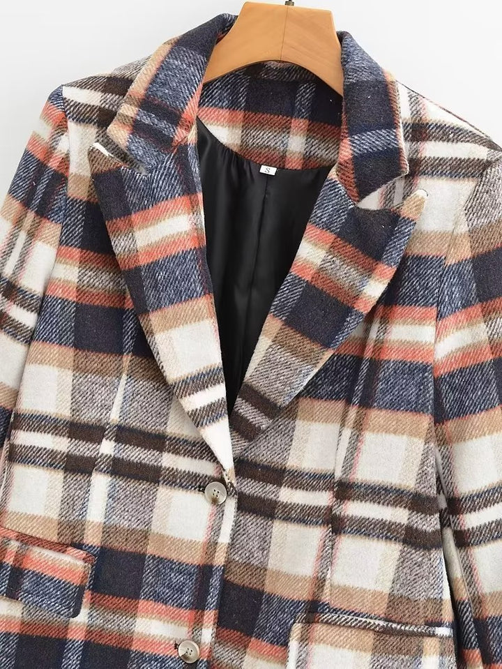 Kvinders ternet blazerjakke med elegante lommer Stilla