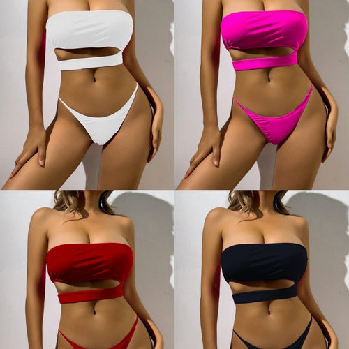 Femme Cut-Out Bandeau Bikini Sæt Stilla