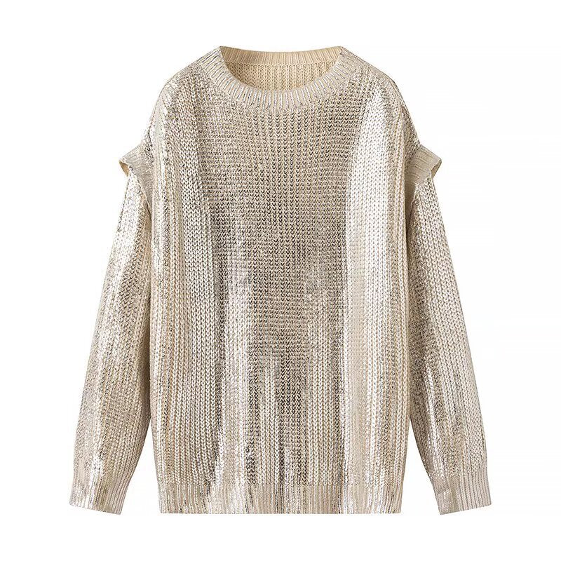 Dame Glitrende Pullover Stilla