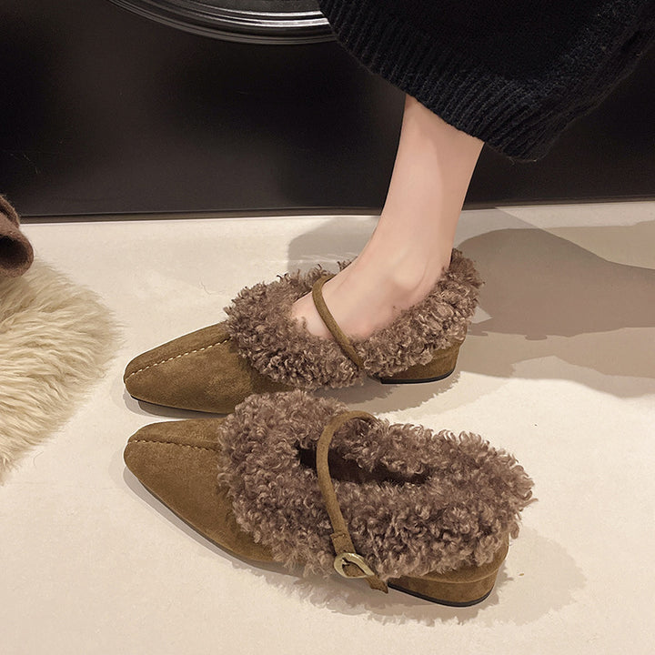 Femme Komfortable Faux Fur Hjemmesko Stilla