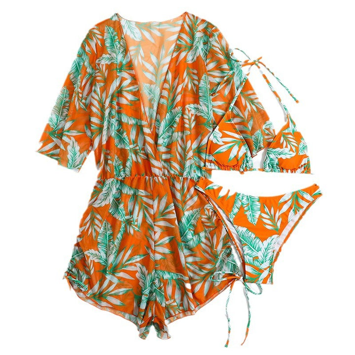 Dame Tropical Print Badedragt Sæt Stilla