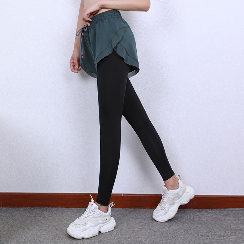 Dame Sporty Leggings med aftagelige Overshorts og elastisk Bund Stilla