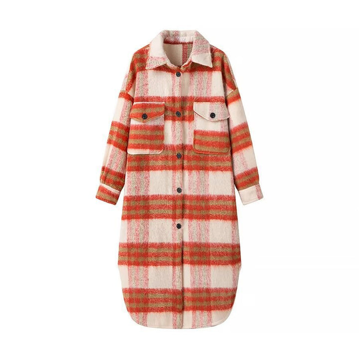 Femme Oversized Karo skjorte kjole Stilla