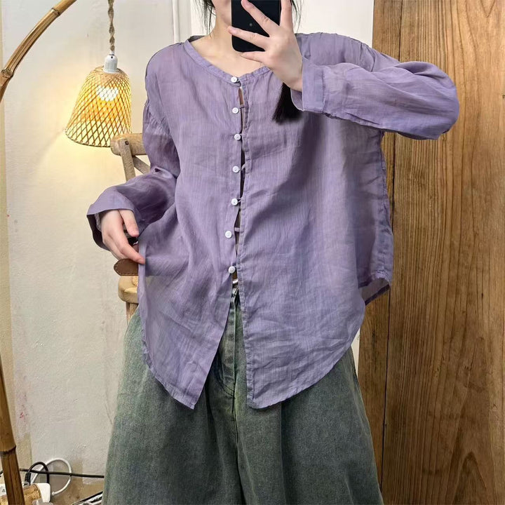 Femme Let knap-ned skjorte med elegante knapdetaljer Stilla