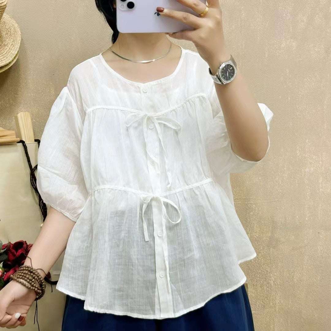 Dame Casual Button-Up Tunika Bluse Stilla