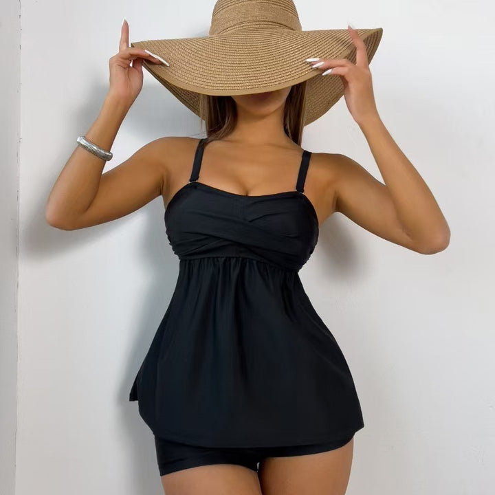 Dame Tankini med elegant tanktop og korte shorts Stilla