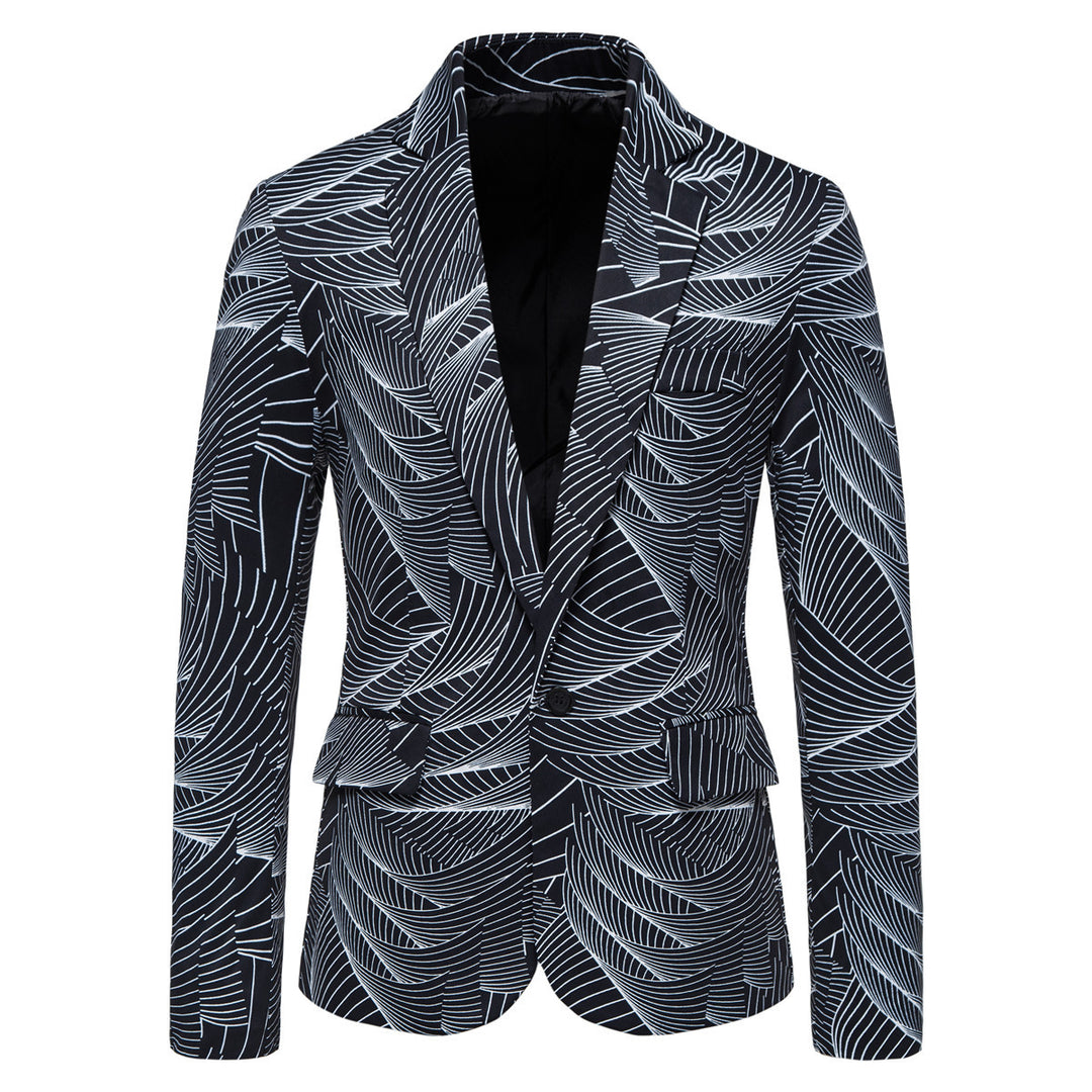Herrer Stilfuld Tropisk Tryk Blazer Stilla