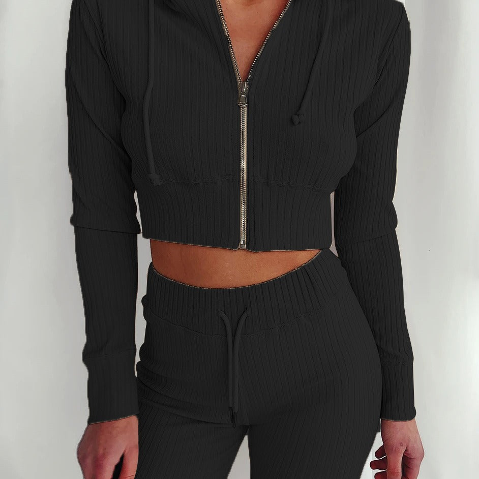 Kvinders sporty crop top og leggings sæt Stilla