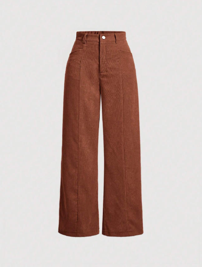 Dame brede High-Waist-bukser Skovae