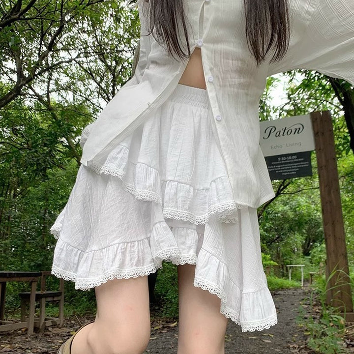 Femme Laget Rifflet Mini Skirt Stilla