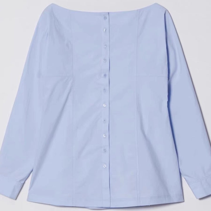 Kvinders klassiske skjortebluse med moderne detaljer Stilla