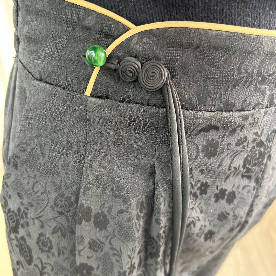 Dame bred culotte bukser med elegant høj talje design og praktiske lommer Stilla