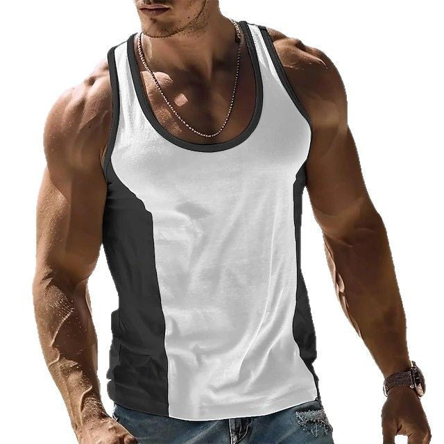 Herrer Sport Tanktop med åndbar struktur og smal pasform Stilla