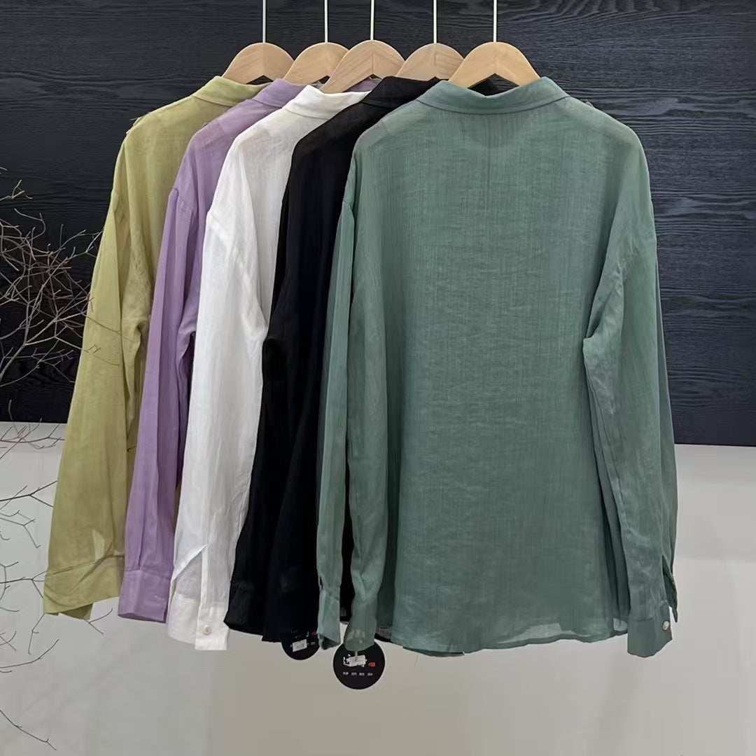 Femme Flæse Detalje Langærmet Bluse Stilla