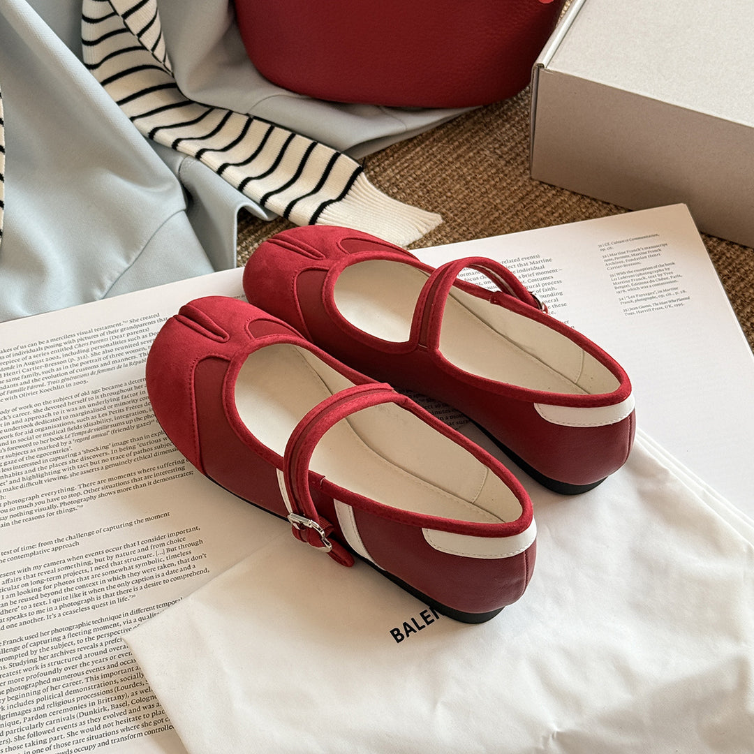 Femme Elegante Mary Jane Ballerinas med spænde detaljer Stilla