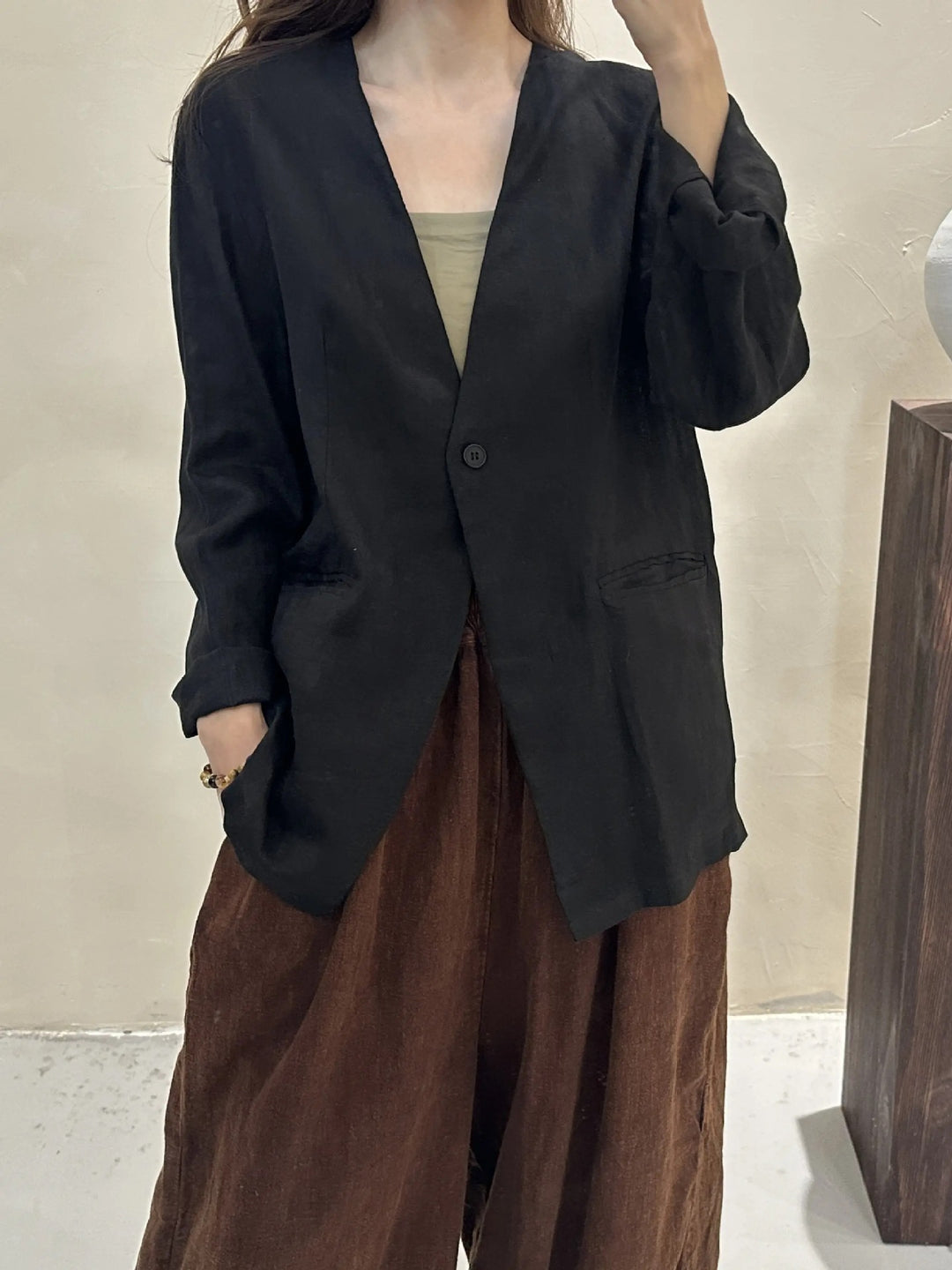 Femme Relaxed Fit Linned Blazer Stilla