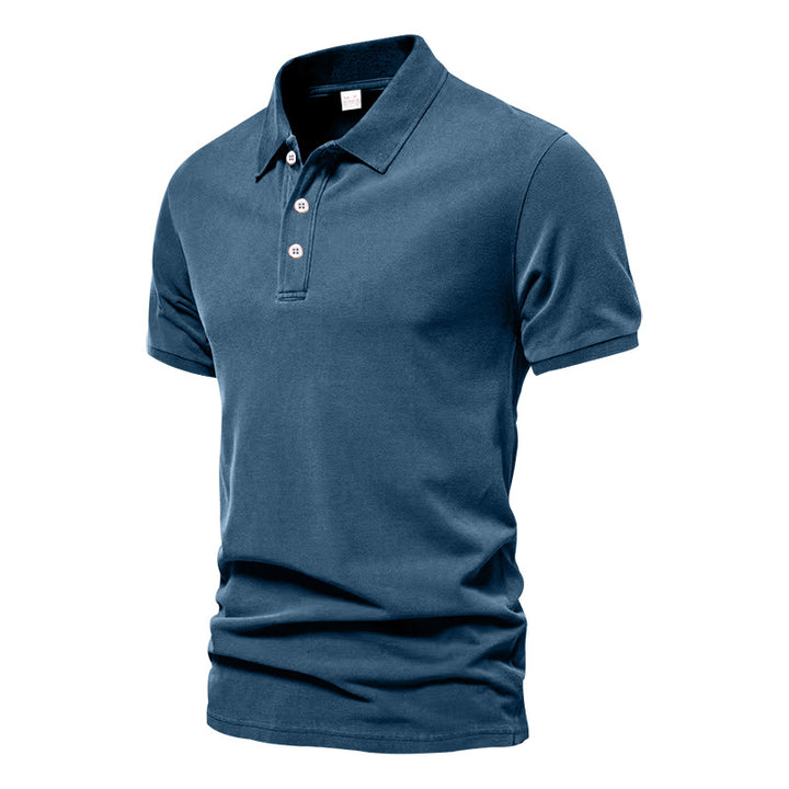 Herrer polo shirt lavet af meget åndbart bomuldsblandingsmateriale med elastiske ærmer Stilla