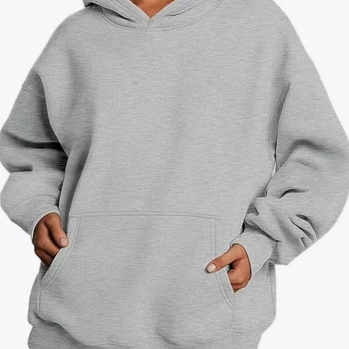 Kvinders oversized hoodie med praktiske kængurulommer og blød indvendig foring Skovae