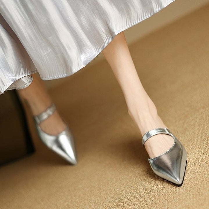 Dame elegante Slingback-pumps med glitrende afslutning Stilla