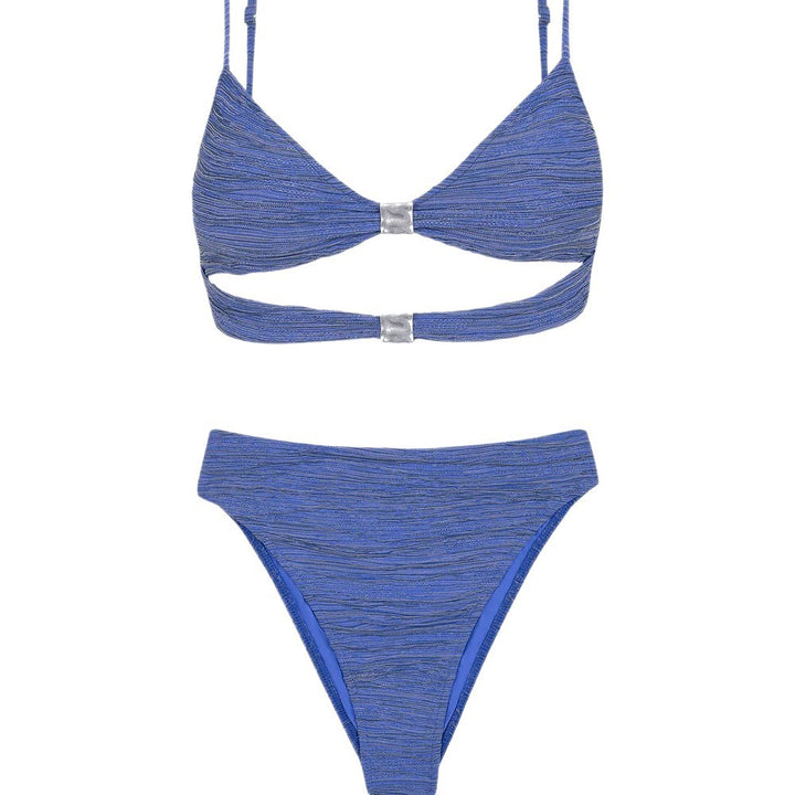 Dame Bikini-sæt med rynket top og moderigtig bælte Stilla