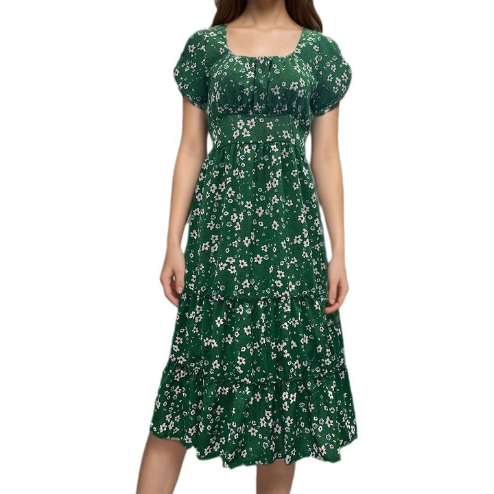 Dame Trinblomster Midi Kjole Stilla