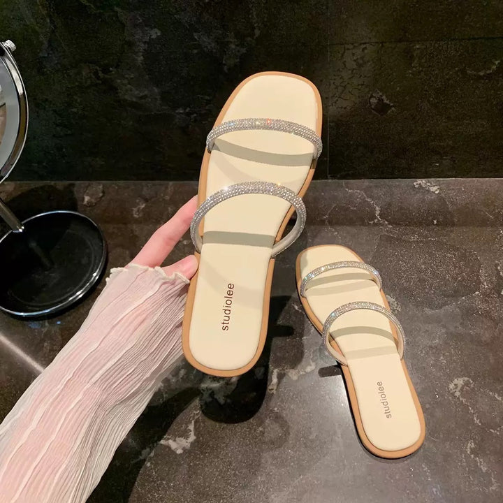 Damers elegante strass slide sandaler Stilla