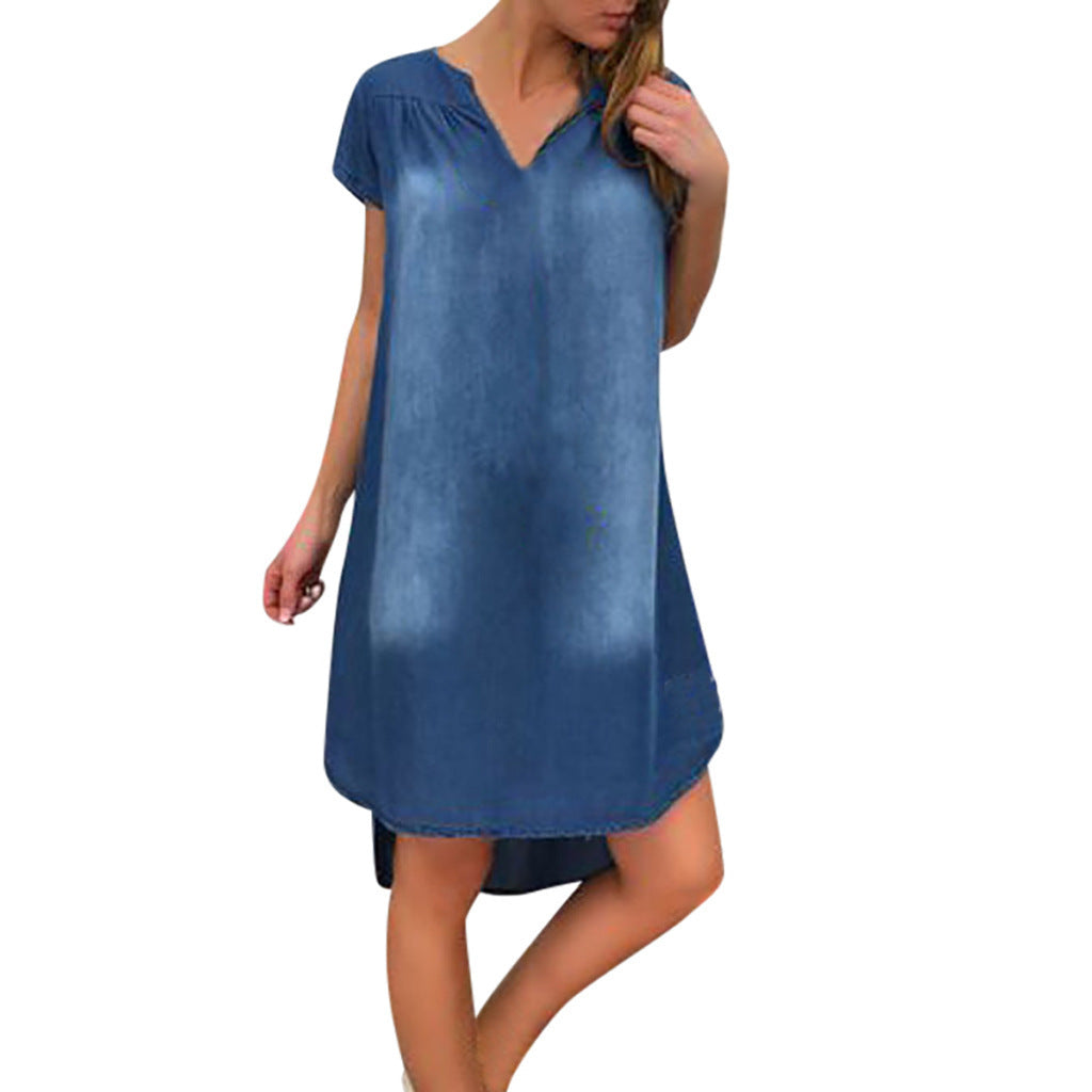Dame Relaxed Fit Denim Shift Kjole Stilla