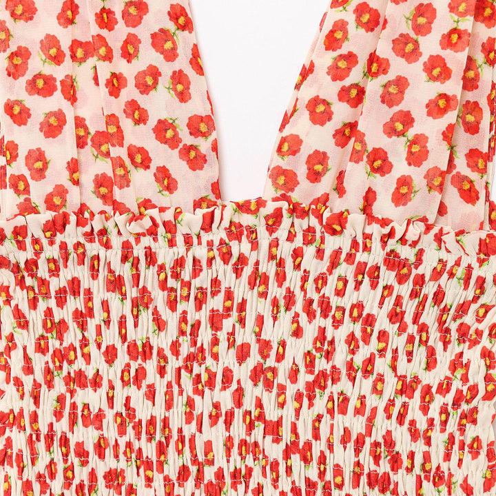Femme Floral Smocked Mini Kjole Stilla