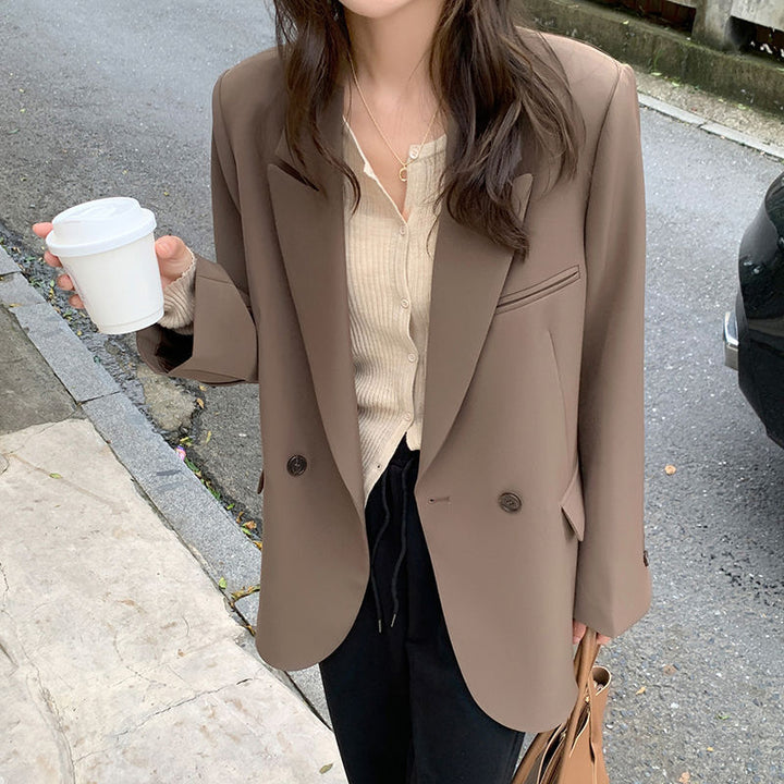 Damernes oversized blazer med struktureret stof Stilla