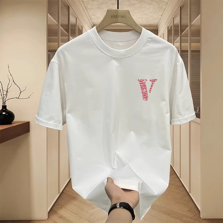 Dame T-shirt med kreativ læbe motiv og afslappet snit Stilla