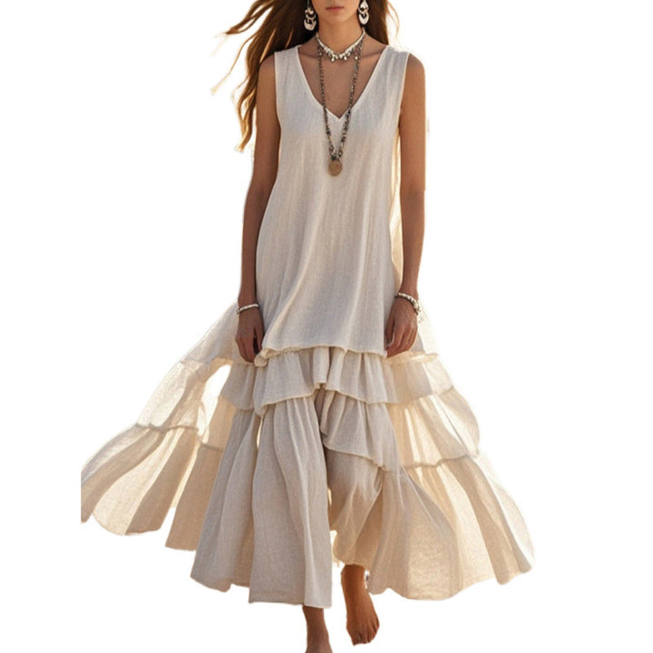 Dame Boho Chic lagdelt maxikjole Stilla