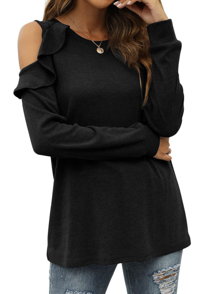 Damer top med skørt og cold-shoulder-design Stilla