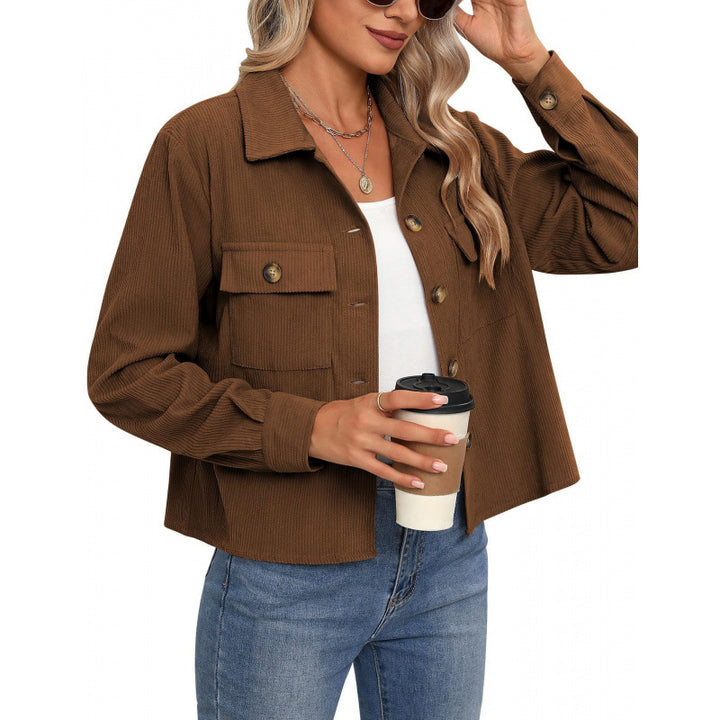 Dame modet Overshirt-jakke med struktureret stof Stilla