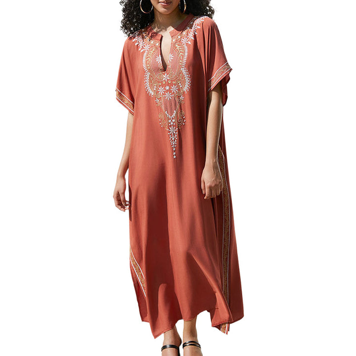 Dame høj kvalitet Kaftan kjole med elegante broderier Stilla