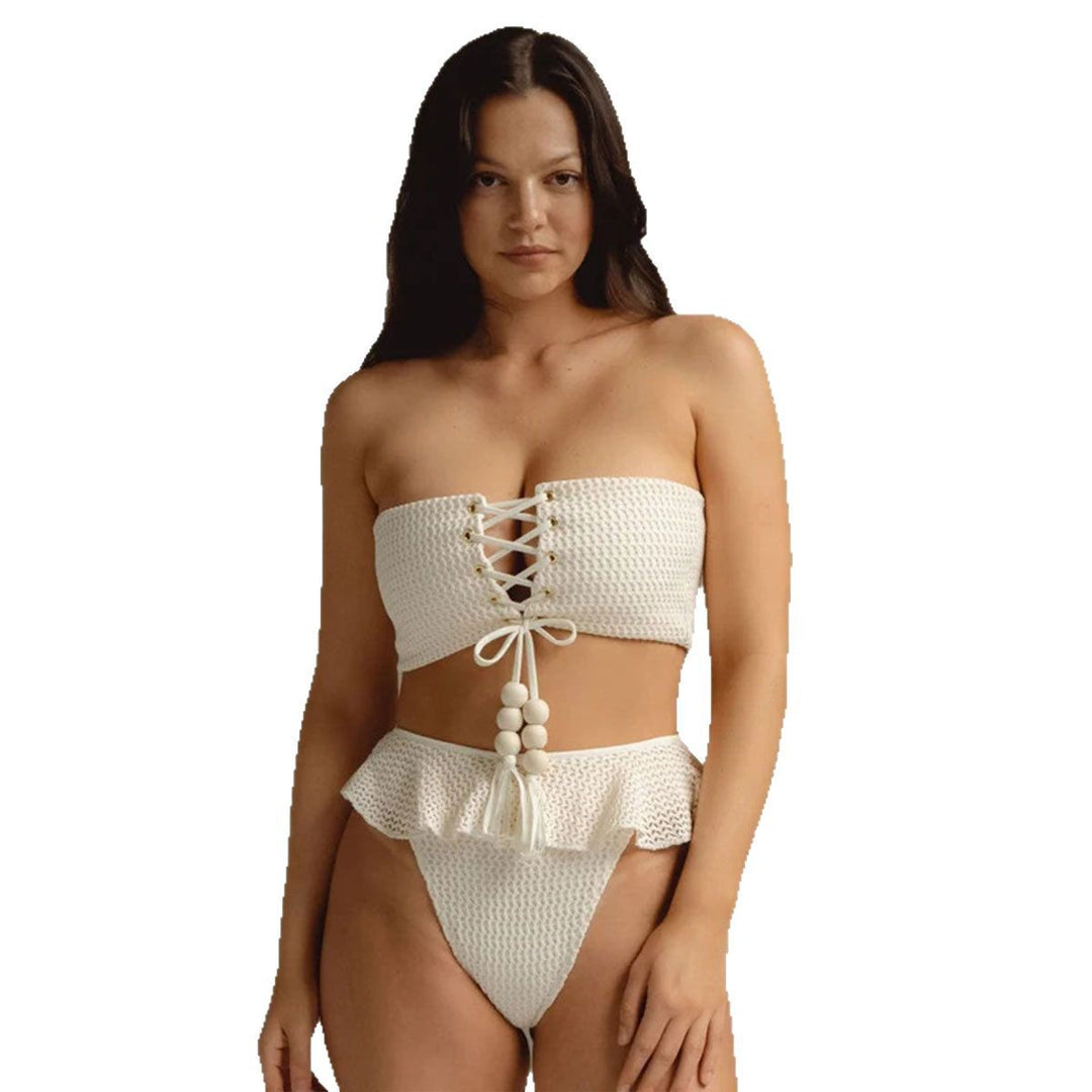Dame Bikini-sæt med raffinerede frynse detaljer og legende design Stilla
