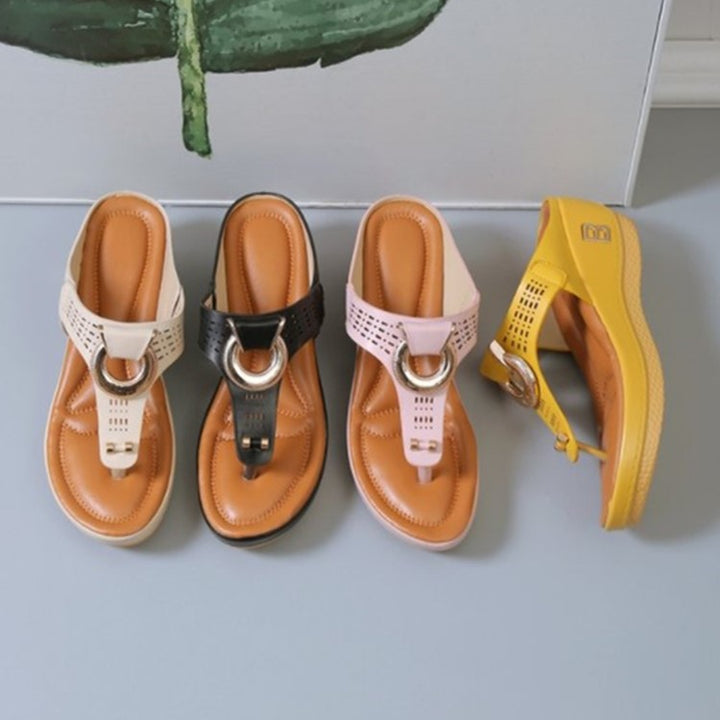 Dame Elegant Tå-sandaler med polstret fodseng og moderne remdesign Stilla