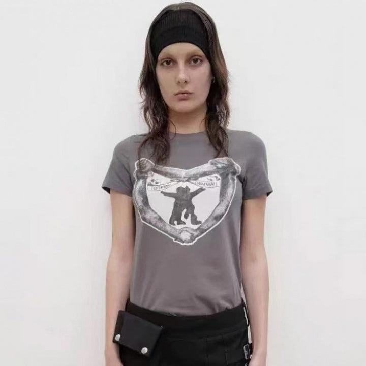 Dame Grafisktryk Kortærmet T-shirt Stilla