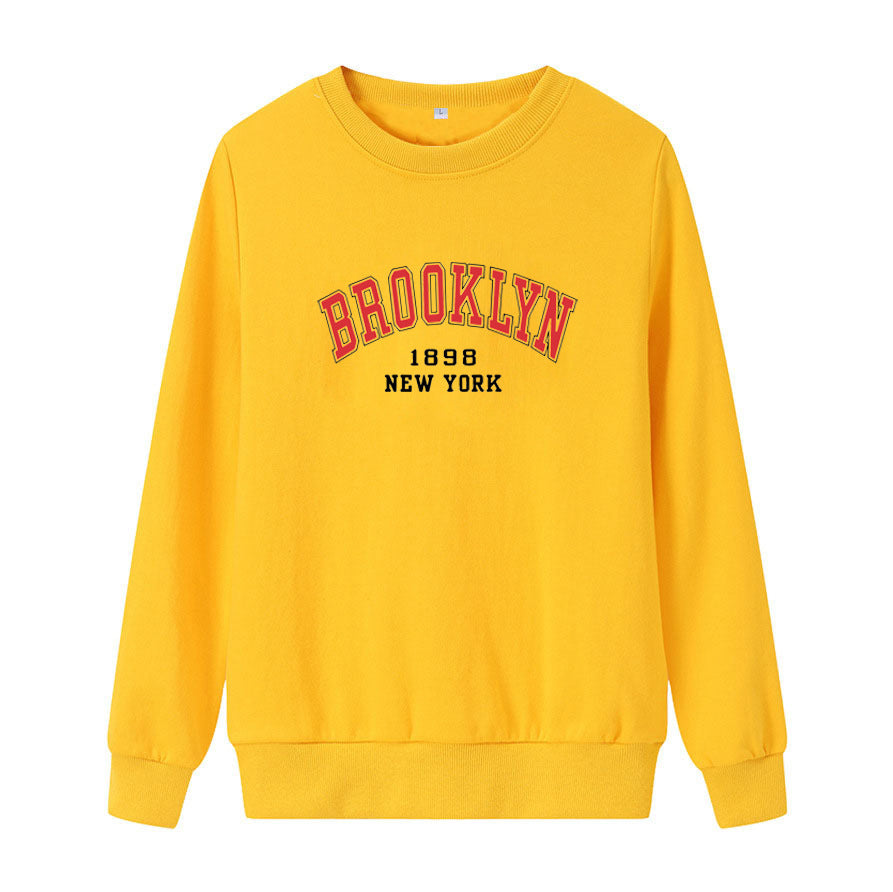 Kvinders casual oversized sweater med Brooklyn print Skovae