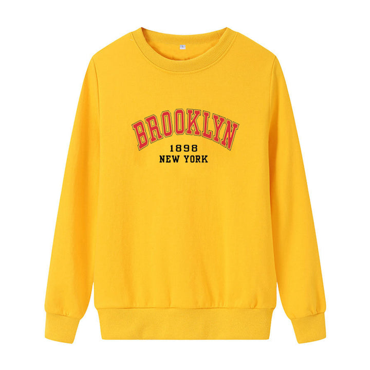 Kvinders casual oversized sweater med Brooklyn print Skovae