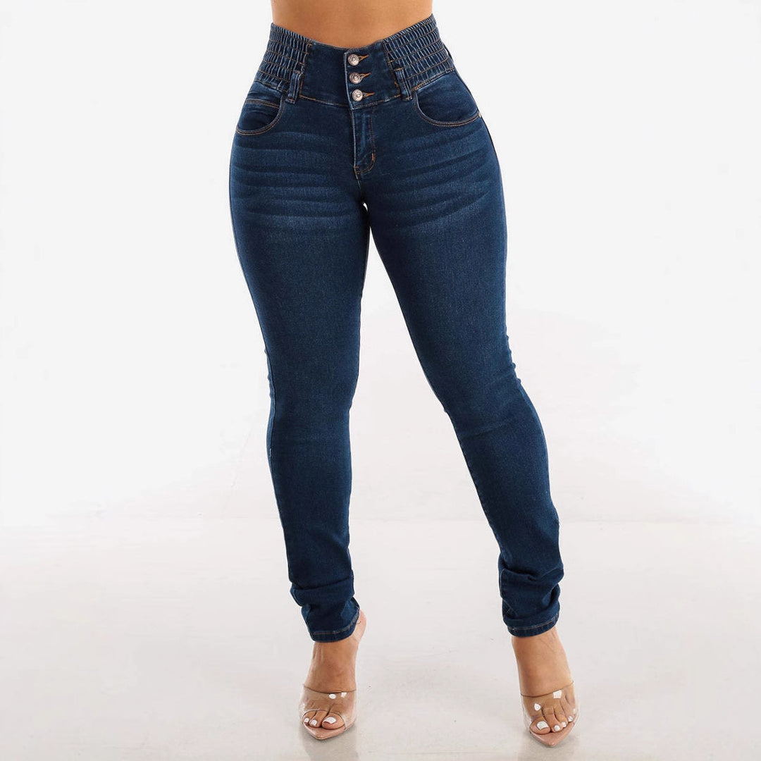 Dame Skinny Jeans med høj komfortlinning Stilla