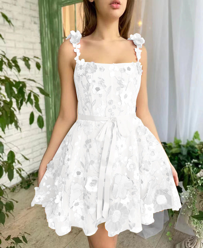 Stilla | Chic Blomster Broderi Bodycon Sexet Kjole