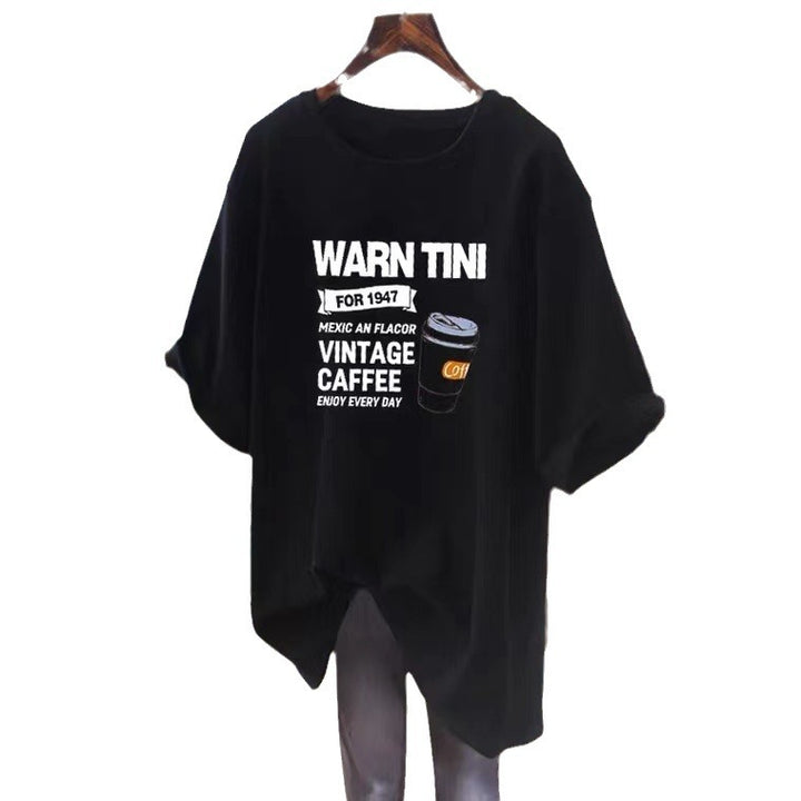 Dame T-shirt med vintage kaffepresse grafik Stilla