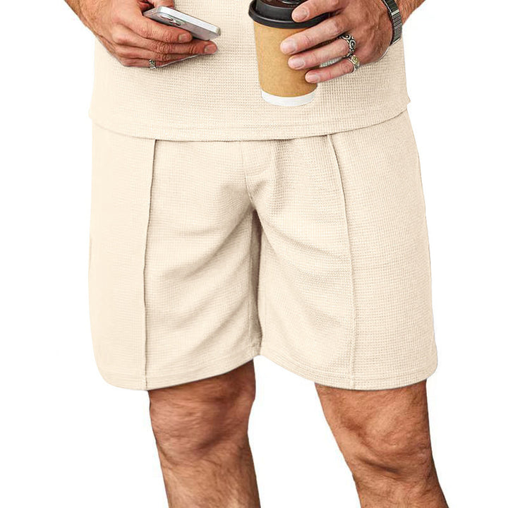 Herrer fritidsshorts med struktureret stof og elastisk talje Stilla